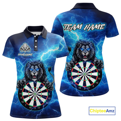 Custom Thunder Lion Dart Shirt Dart Team Jersey for Women Dartboard Polo & 1/4 Zip Shirts NNT169