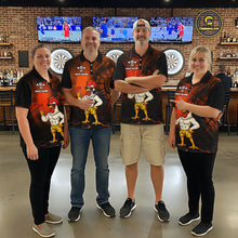 Load image into Gallery viewer, Custom Orange Funny Chicken Darts Shirt for Women Darts Team Jerseys Polo &amp; 1/4 Zip Dart League NNT131