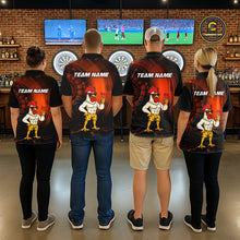 Load image into Gallery viewer, Custom Orange Funny Chicken Darts Shirt for Women Darts Team Jerseys Polo &amp; 1/4 Zip Dart League NNT131
