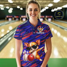 Load image into Gallery viewer, Custom Chihuahua Dog Bowling Jersey for Women Bowling Uniform Polo &amp; 1/4 Zip Bowling Team Shirts HNT262