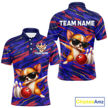 Load image into Gallery viewer, Custom Chihuahua Dog Bowling Jersey for Men Bowling Uniform Polo &amp; 1/4 Zip Bowling Team Shirts HNT262