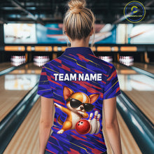 Load image into Gallery viewer, Custom Chihuahua Dog Bowling Jersey for Women Bowling Uniform Polo &amp; 1/4 Zip Bowling Team Shirts HNT262