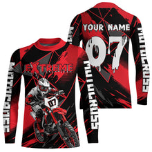 Load image into Gallery viewer, Custom Red MX Racing Extreme Shirts Kid Men Women Youth Motocross Shirts UPF30+ DNT35