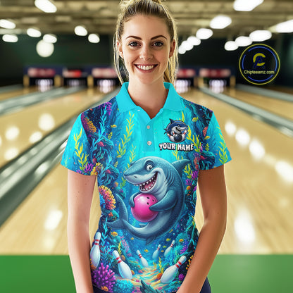 Custom Ocean Funny Otte Bowling Jersey for Women Funny Bowling Team Shirts Bowling Uniform HNT300
