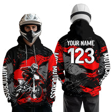 Load image into Gallery viewer, Custom Red Dirt Bike Hoodie Motocross Sweatshirts for Kid Men Women Motorcycle Hoodie HOT39