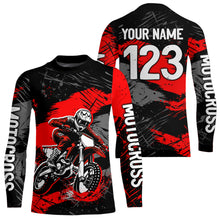 Load image into Gallery viewer, Custom Red Youth Motocross Jersey Motocycle Shirts Shirt Kid Men Women Motocross Shirt UPF30+ DNT38