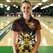 Load image into Gallery viewer, Custom Funny Bee Bowling Jersey for Women Bowling Team Shirts Bowling Polo &amp; 1/4 Zip HNT267