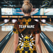 Load image into Gallery viewer, Custom Funny Bee Bowling Jersey for Women Bowling Team Shirts Bowling Polo &amp; 1/4 Zip HNT267