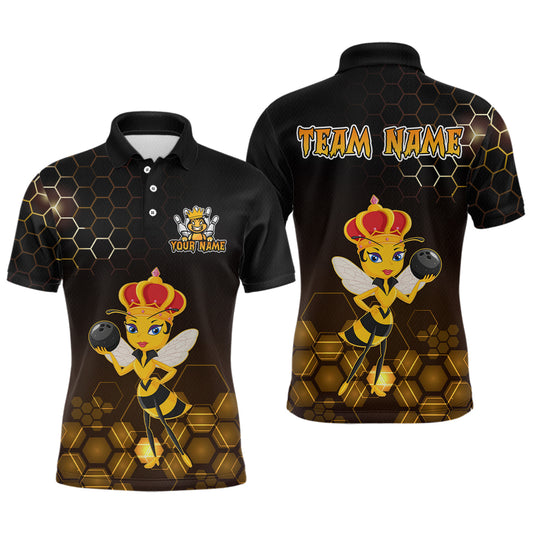 Custom Funny Bee Bowling Bowling Jersey for Men Bowling Team Shirts Polo & 1/4 Zip HNT195