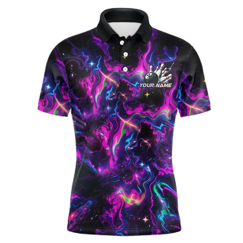 Custom Neon Colorful Bowling Team Shirts Bowling Jerseys for Men Bowling Gifts for Bowler HNT551