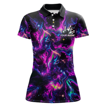 Custom Neon Colorful Bowling Team Shirts Bowling Jerseys for Women Bowling Gifts for Bowler HNT551