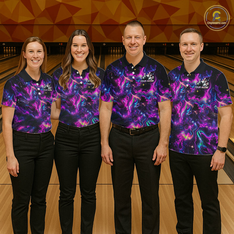 Custom Neon Colorful Bowling Team Shirts Bowling Jerseys for Men Bowling Gifts for Bowler HNT551