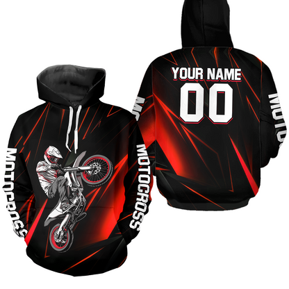 Custom Red Youth Motocross Jersey Hoodie Kid Men Women Dirt Bike Motorcycle Hoodie HOT36