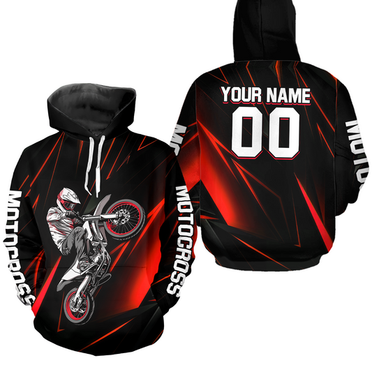 Custom Red Youth Motocross Jersey Hoodie Kid Men Women Dirt Bike Motorcycle Hoodie HOT36