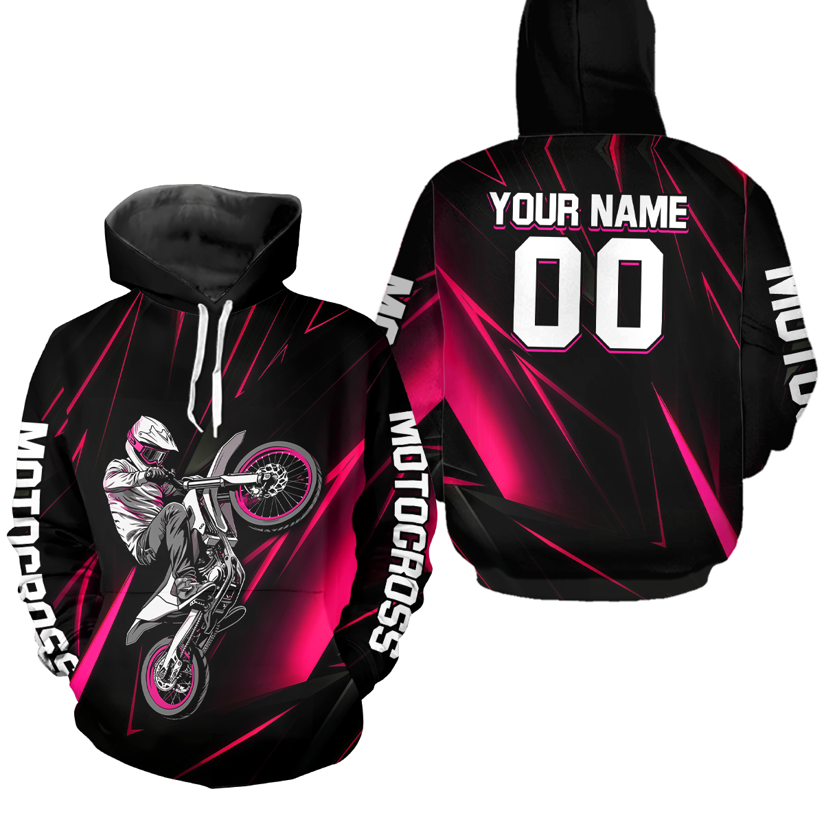 Custom Pink Youth Motocross Jersey Hoodie Kid Men Women Dirt Bike Motorcycle Hoodie HOT36