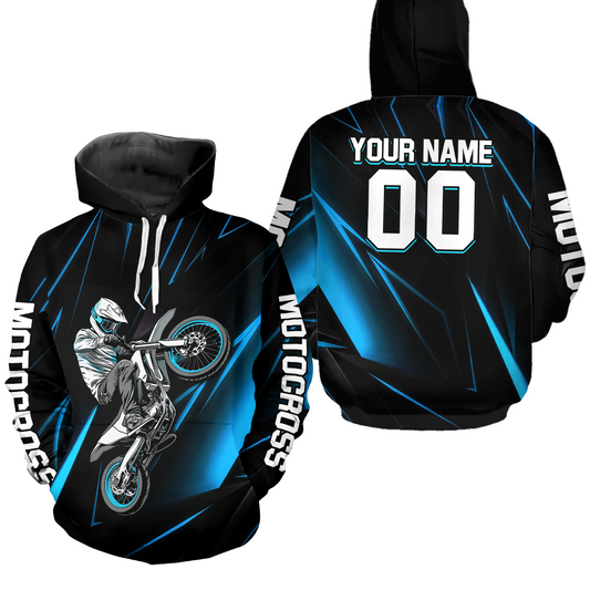 Custom Turquoise Youth Motocross Jersey Hoodie Kid Men Women Dirt Bike Motorcycle Hoodie HOT36