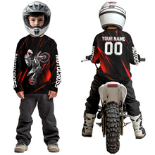 Load image into Gallery viewer, Red Youth MX Motocross Jersey Custom Motocycle Shirts Men Women Kid UPF30+ DNT41