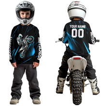 Load image into Gallery viewer, Turquoise Youth MX Motocross Jersey Custom Motocycle Shirts Men Women Kid UPF30+ DNT41