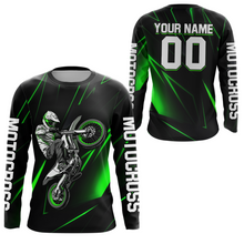 Load image into Gallery viewer, Green Youth MX Motocross Jersey Custom Motocycle Shirts Men Women Kid UPF30+ DNT41