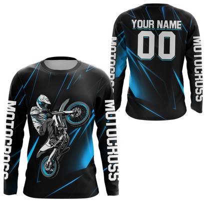 Turquoise Youth MX Motocross Jersey Custom Motocycle Shirts Men Women Kid UPF30+ DNT41