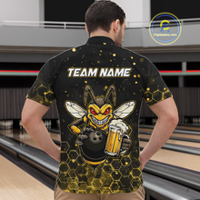 Load image into Gallery viewer, Custom Funny Beer Bee Bowling Jersey for Men Bowling Team Shirts Polo &amp; 1/4 Zip HNT191