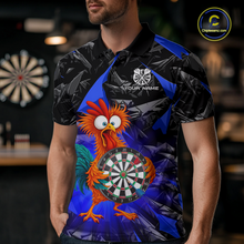 Load image into Gallery viewer, Custom Funny Blue Chicken Dart Shirts For Men Dart Board Gifts Darts Team Jerseys Dart League NNT152