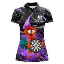 Load image into Gallery viewer, Custom Funny Purple Chicken Dart Shirts For Women Dart Board Gifts Darts Team Jerseys Dart League NNT152