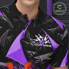 Load image into Gallery viewer, Funny Purple Squirrel Custom Bowling Jersey for Men Bowling Team Shirts Bowling League HNT302
