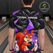 Load image into Gallery viewer, Funny Purple Squirrel Custom Bowling Jersey for Men Bowling Team Shirts Bowling League HNT302