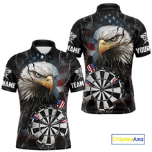 Load image into Gallery viewer, Custom US Flag Eagle Dart Shirts For Men Dart Board Gifts Darts Team Jerseys Dart League NNT154
