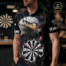 Load image into Gallery viewer, Custom US Flag Eagle Dart Shirts For Men Dart Board Gifts Darts Team Jerseys Dart League NNT154