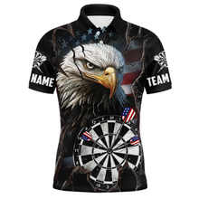 Load image into Gallery viewer, Custom US Flag Eagle Dart Shirts For Men Dart Board Gifts Darts Team Jerseys Dart League NNT154