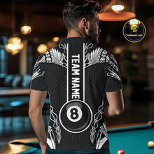 Load image into Gallery viewer, Custom 8 Ball Tribal Pattern Billiard Shirts for Men Billiard Team Shirts Billiard League Polo &amp; 1/4 Zip NNT95
