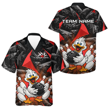Load image into Gallery viewer, Custom Red Duck Hawaiian Bowling Jersey for Men Women Bowling Team Shirts Bowling League HNT232