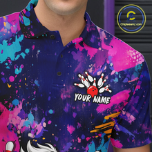 Load image into Gallery viewer, Custom Graffiti Funny Duck Bowling Jersey for Men Bowling League Bowling Team Shirts Polo &amp; 1/4 Zip HN234