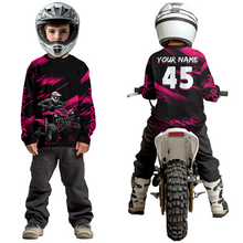 Load image into Gallery viewer, Custom Pink ATV Motocross Jersey Kid Adult Quad Bike Jersey Off-Road Shirt UPF30+ DNT58