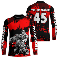 Load image into Gallery viewer, Red ATV Motocross Jersey Kid Adult Custom Quad Bike Jersey Off-Road Shirt UPF30+ DNT59