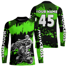 Load image into Gallery viewer, Green ATV Motocross Jersey Kid Adult Custom Quad Bike Jersey Off-Road Shirt UPF30+ DNT59