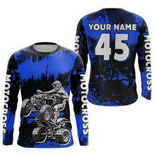 Load image into Gallery viewer, Blue ATV Motocross Jersey Kid Adult Custom Quad Bike Jersey Off-Road Shirt UPF30+ DNT59