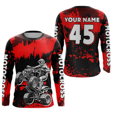 Load image into Gallery viewer, Red ATV Motocross Jersey Kid Adult Custom Quad Bike Jersey Off-Road Shirt UPF30+ DNT59