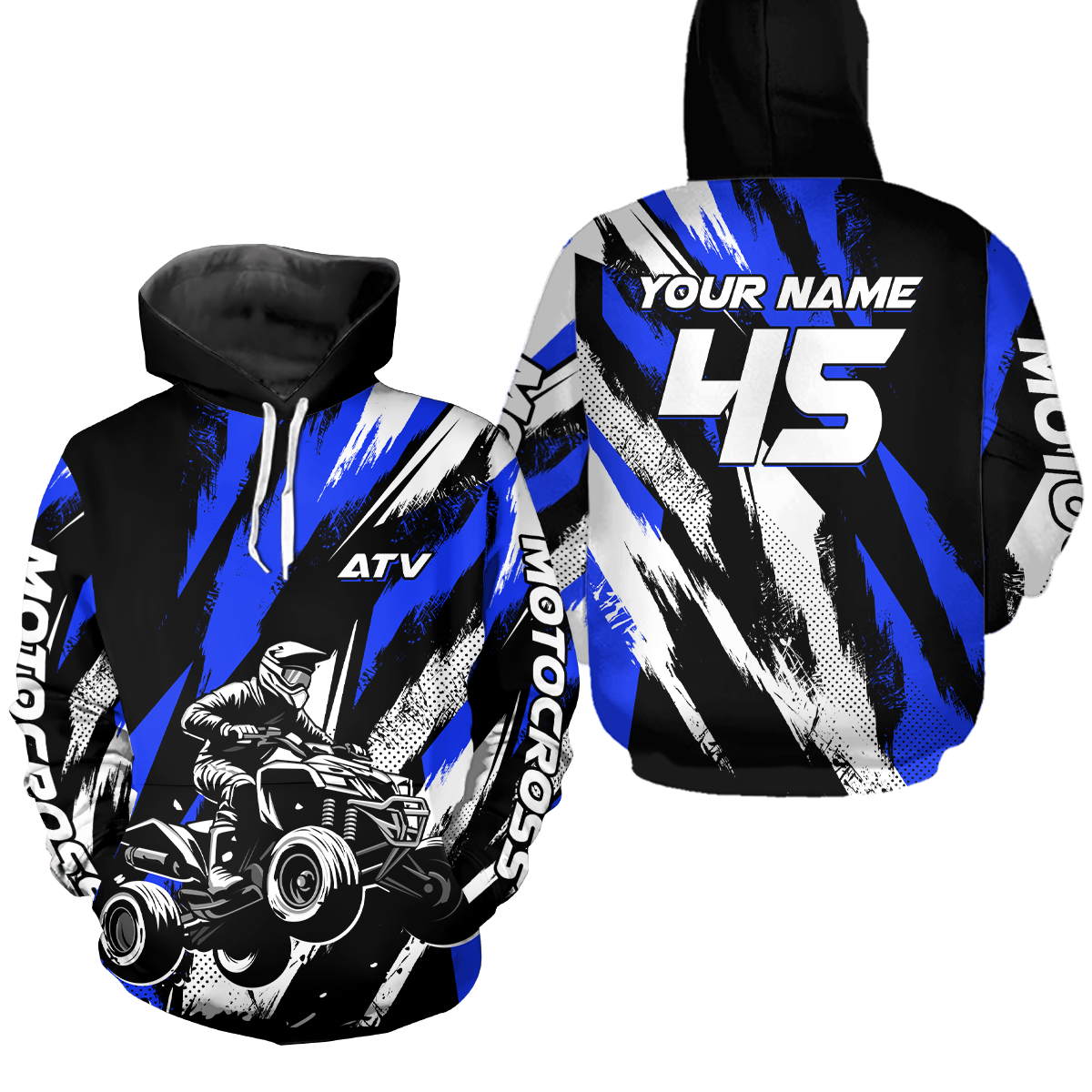 Custom ATV Quad Bike Off Road Hoodie for Men Women ATV Motocross Hoodie for Kid Adult HOT33
