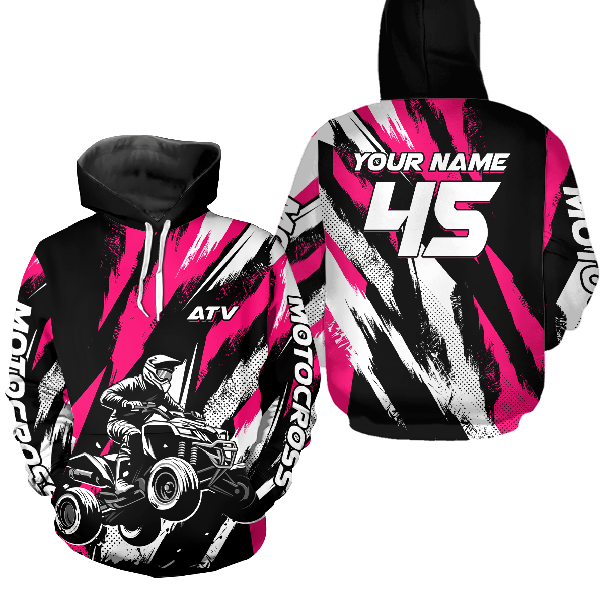 Custom ATV Quad Bike Off Road Hoodie for Men Women ATV Motocross Hoodie for Kid Adult HOT33