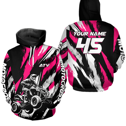 Custom ATV Quad Bike Off Road Hoodie for Men Women ATV Motocross Hoodie for Kid Adult HOT33