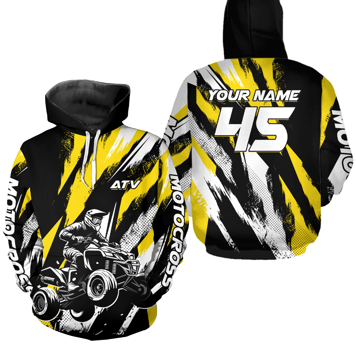 Custom ATV Quad Bike Off Road Hoodie for Men Women ATV Motocross Hoodie for Kid Adult HOT33