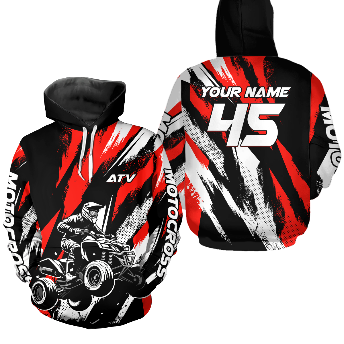 Custom ATV Quad Bike Off Road Hoodie for Men Women ATV Motocross Hoodie for Kid Adult HOT33