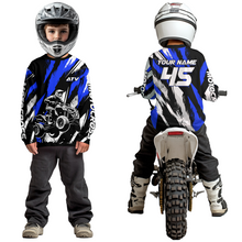 Load image into Gallery viewer, Blue ATV Motocross Shirts Kid Men Women Custom Quad Bike Off-Road Shirt UPF30+ DNT60