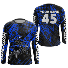 Load image into Gallery viewer, Custom Blue ATV Motocross Shirts Kid Men Women Off-Road Quad Bike Shirt UPF30+ DNT61