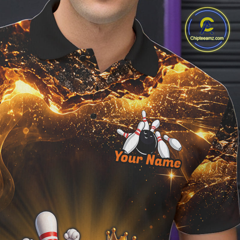 Custom Funny Whiskey Bowling Shirt for Men Bowling Team Jersey Bowling League Polo & 1/4 Zip HNT576