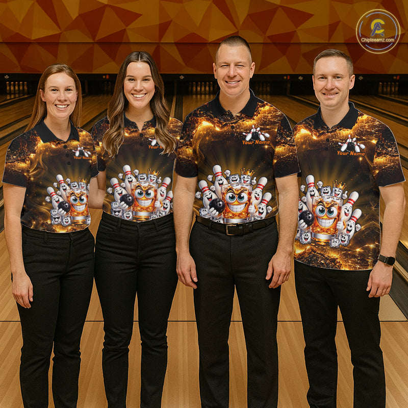 Custom Funny Whiskey Bowling Shirt for Women Bowling Team Jersey Bowling League Polo & 1/4 Zip HNT576