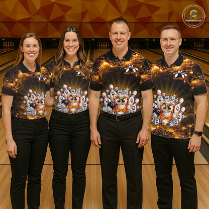 Custom Funny Whiskey Bowling Shirt for Men Bowling Team Jersey Bowling League Polo & 1/4 Zip HNT576